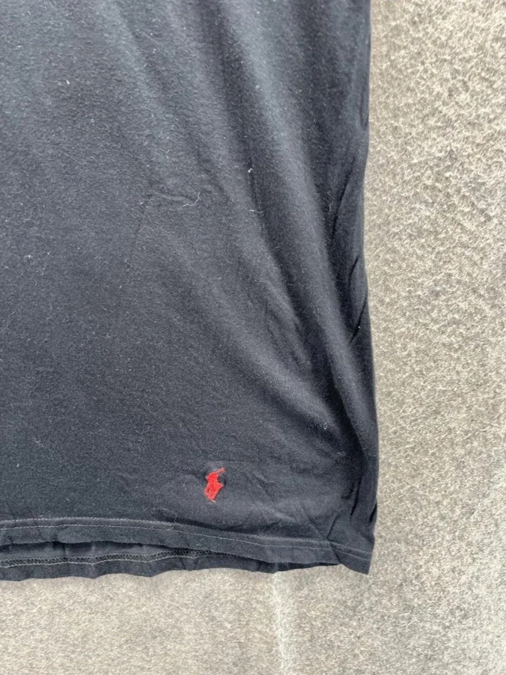 Polo Ralph Lauren Shirt Men XL Black V-Neck Classic Fit Tagless Cotton Tee
